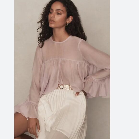 Brand New by Anthropologie Godet Babydoll Blouse - Picture 5 of 7